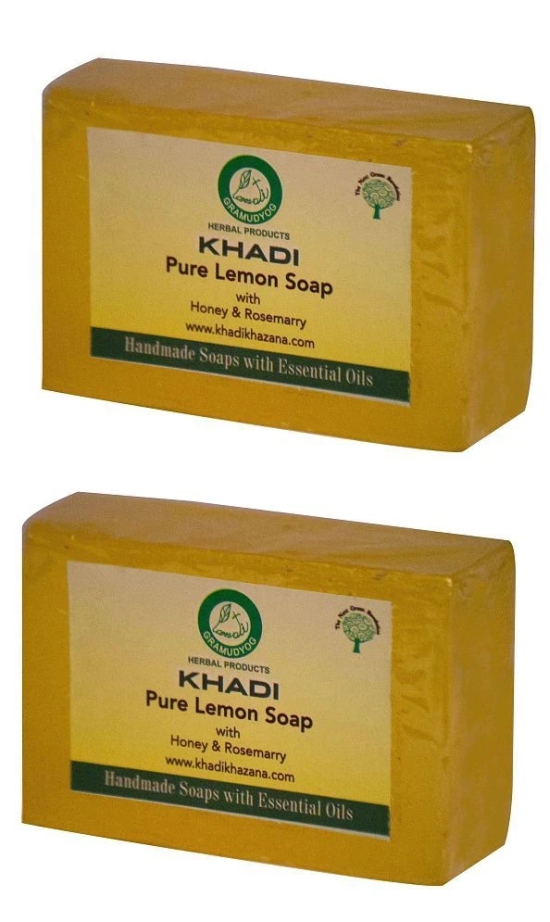 Khadi Herbal Lemon Soap 125 gm - Pack of 2