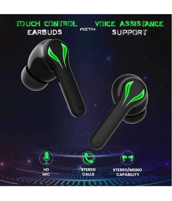 VERONIC Gamo Low Latency Bluetooth True Wireless (TWS) On Ear 20 Hours Playback Low Latency,Fast charging IPX4(Splash & Sweat Proof) Black