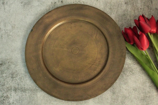 Beautiful Vintage Brass Plate (Diameter- 27 CM)