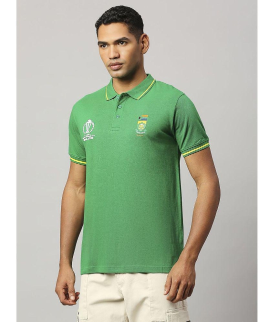 FanCode - Green Cotton Regular Fit Men's Sports Polo T-Shirt ( Pack of 1 ) - None