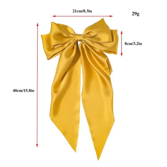 large statement satin bow buckle-Green