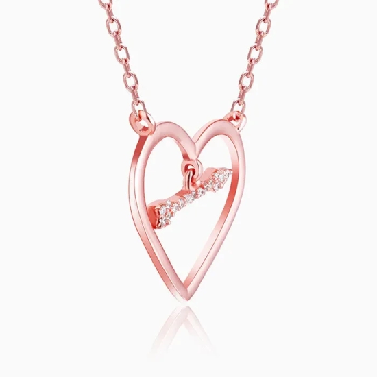 Rose Gold Heartstrings Necklace