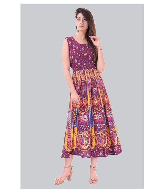 Rangun Cotton Multi Color A- line Dress - S-XL