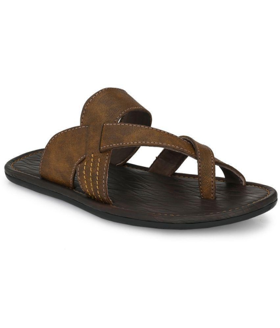 Leeport - Brown  Synthetic Thong Flip Flop - 6