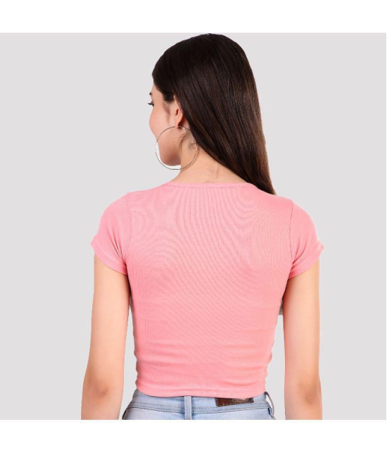 PPTHEFASHIONHUB - Peach Cotton Women's Regular Top ( Pack of 1 ) - None