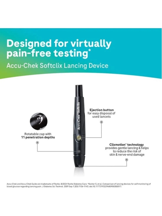 Accu-Chek Guide Blood Glucose Glucometer Kit with Vial of 10 Strips, 10 Lancets & Lancing Device