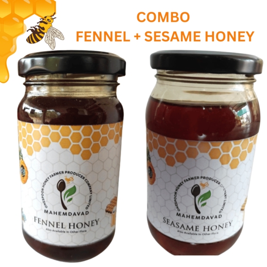 COMBO - FENNEL HONEY + SESAME HONEY | 500 GRAM EACH