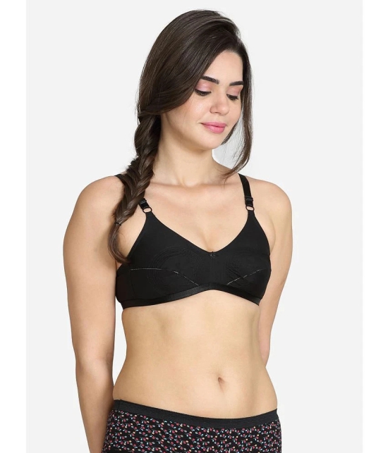 VStar - Black Cotton Non Padded Womens Everyday Bra ( Pack of 1 ) - None