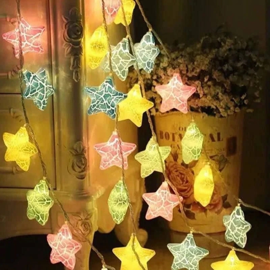 Uttamrobotics Multicolor Crack Star String light