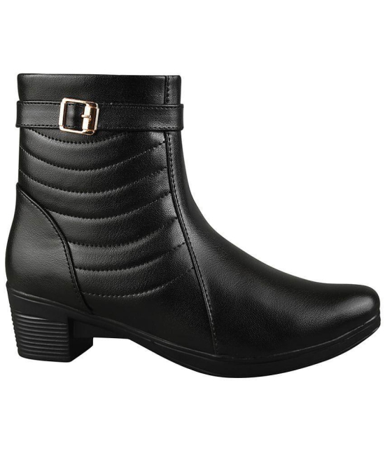 Shoetopia - Black Women''s Ankle Length Boots - None