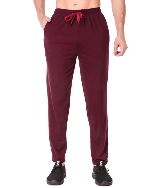 Uzarus - Maroon Cotton Mens Trackpants ( Pack of 1 ) - None