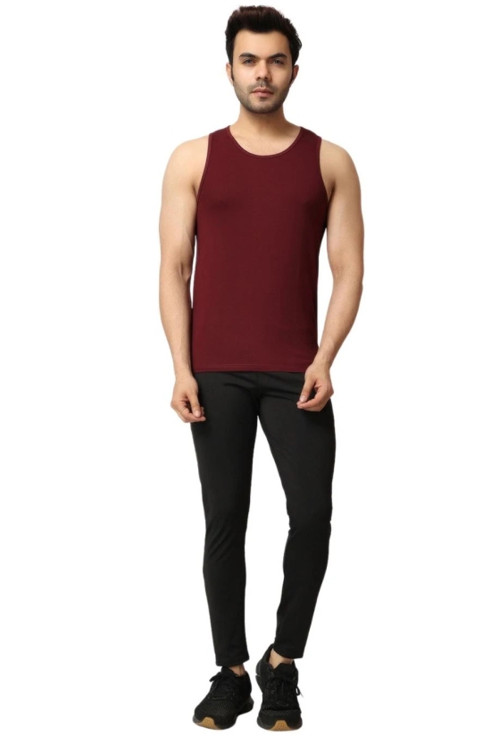 Mens Maroon Gym Vest Stringer And Tank Top-XXL / Maroon