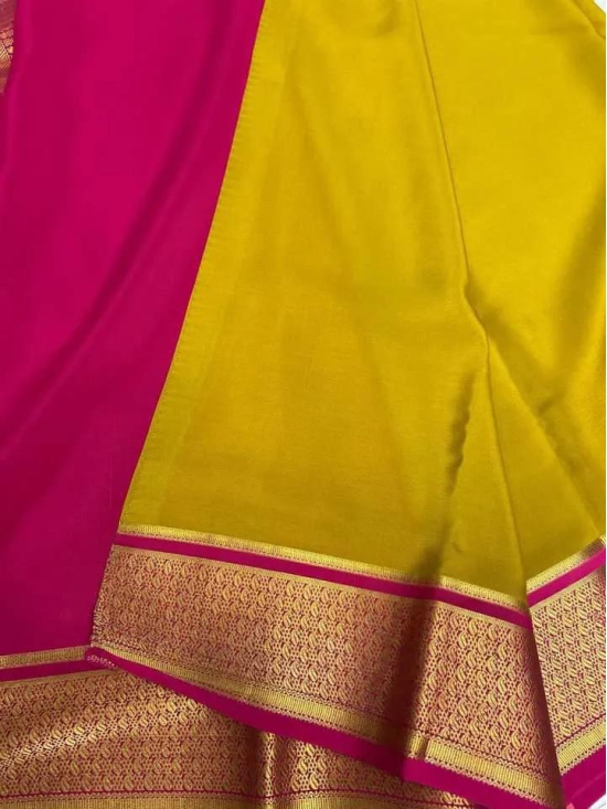 Pure Crepe Mysore Silk Certified Saree 100 GSM