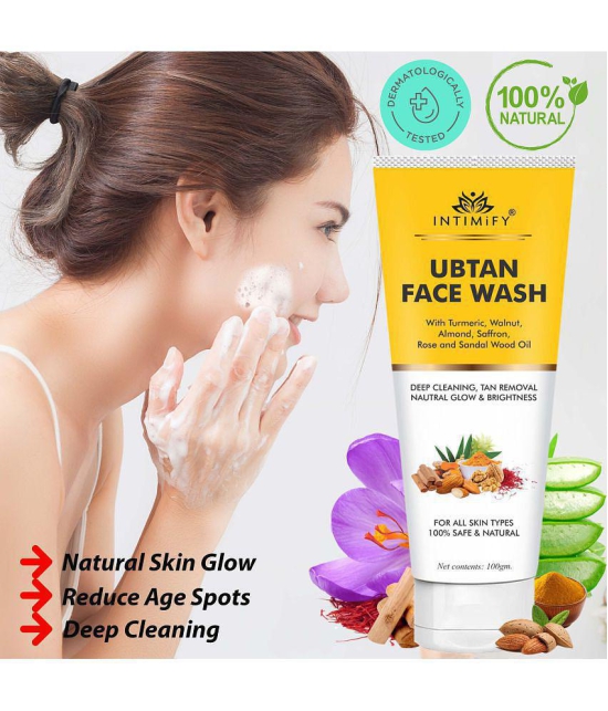 Intimify Ubtan Face Wash, anti aging wrinkles face wash, anti aging face wash, skin brightening face wash, 100 gm