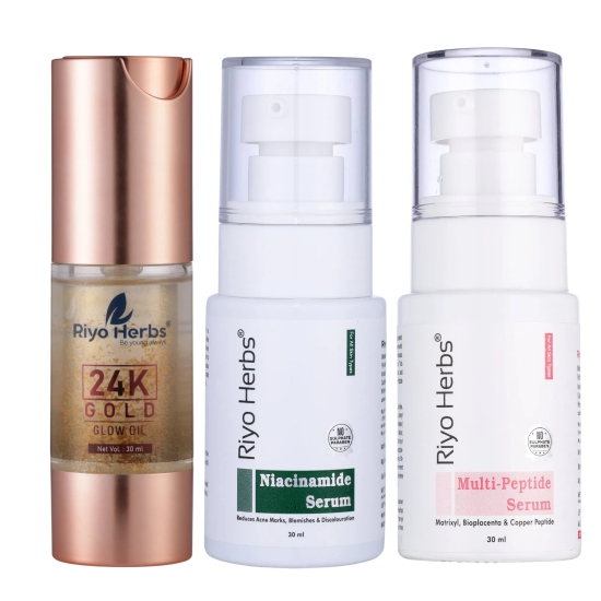 Buy 1 24k Gold Oil & Get Multipeptide Serum, Niacinamide Serum