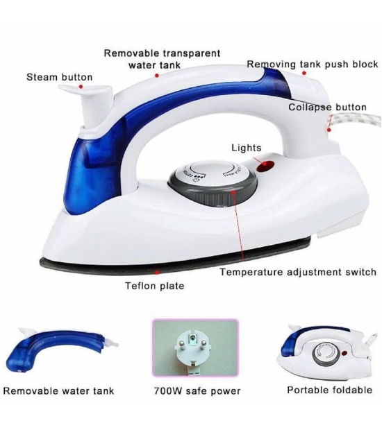 Mantra 700w Foldable Travel Steam And Dry Iron - Multi Color