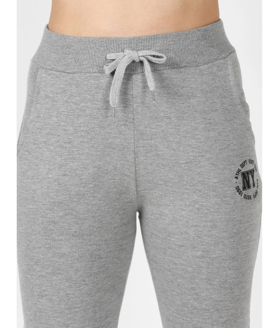 UrbanMark Women Cotton Regular Fit Joggers -Light Grey - None