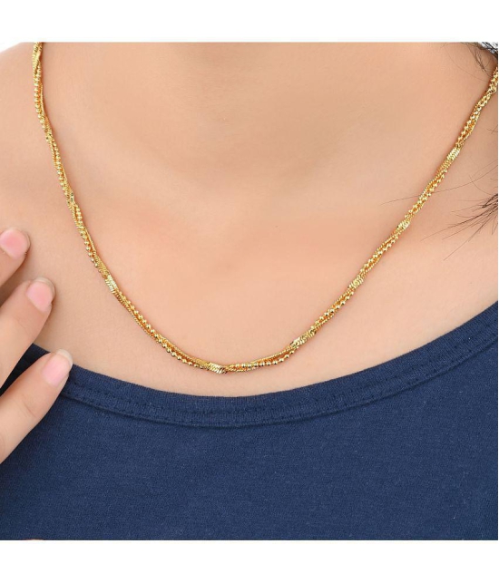 AanyaCentric Combo of 2 Gold Plated 22inches Long Fashion Chain - None