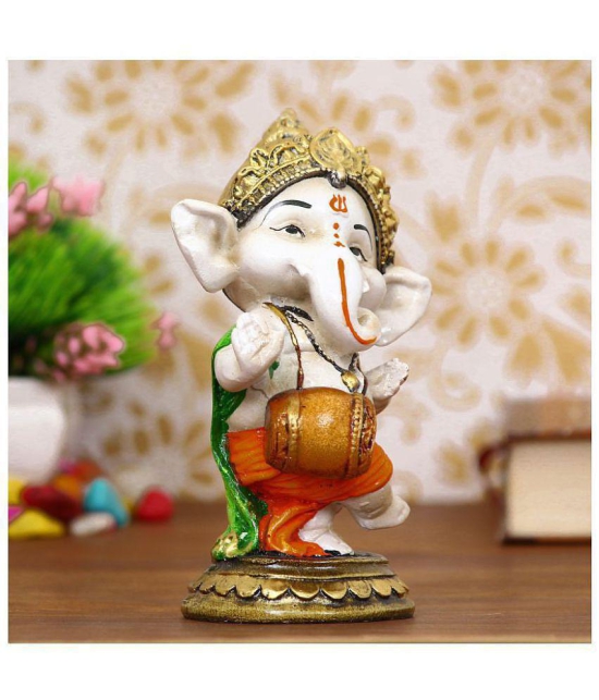 eCraftIndia Showpiece Resin Ganesha Idol 7 x 8 cms Pack of 1