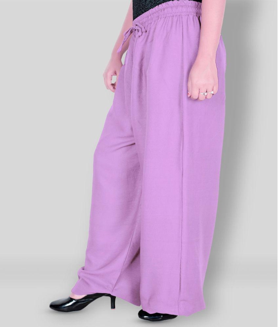 Sttoffa - Purple Rayon Flared Womens Palazzos ( Pack of 1 ) - 54