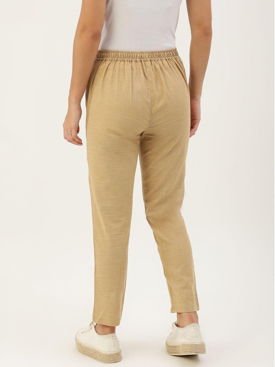 Women Slim Fit Cropped Cotton Trouser