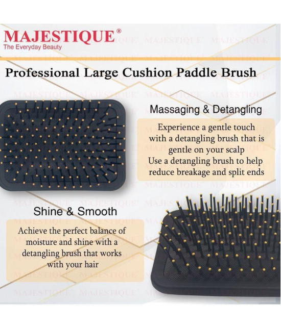 Majestique Crown Series Paddle Brush With A Large Cushion, Smoothing Detangling