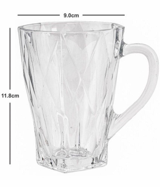 GoodHomes - Glass Single Walled Coffee Cup 310 ml ( Pack of 3 ) - Transparent