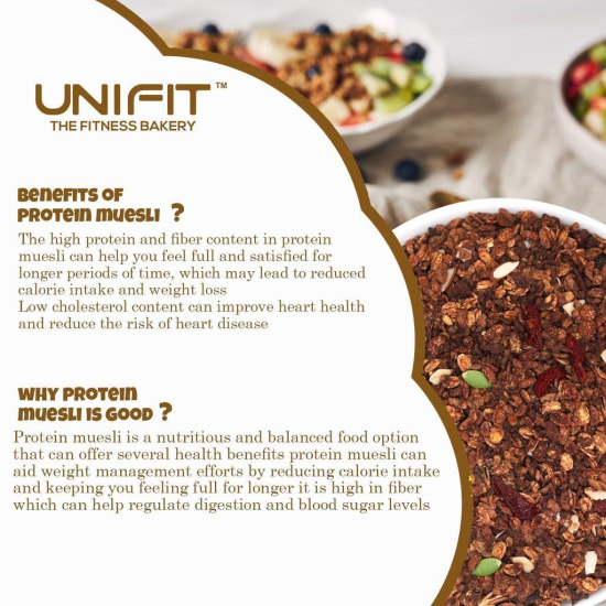 UNIFIT Protein Muesli with Chocolate and Cranberry 375g