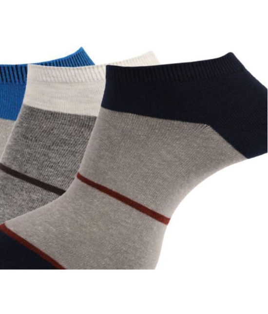 Dollar Socks - Multicolor Cotton Mens Ankle Length Socks ( Pack of 3 ) - Multicolor