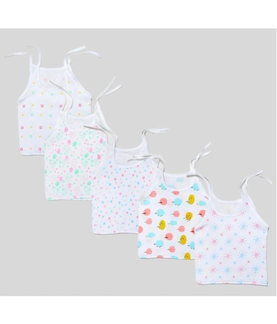 Sathiyas - White Baby Girl Top ( Pack of 5 ) - None