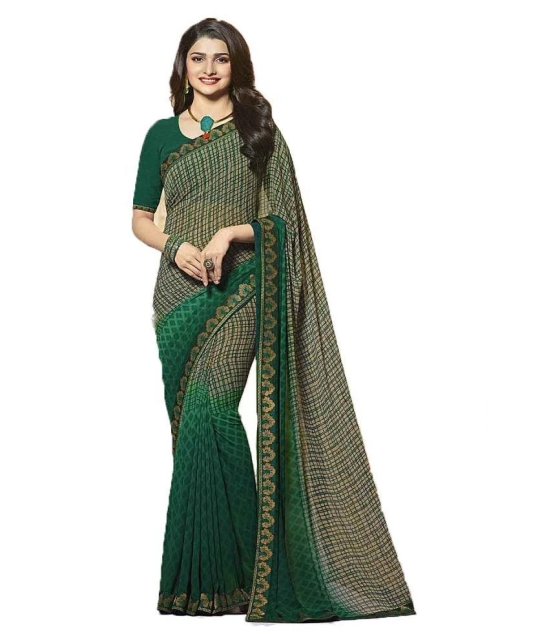 Gazal Fashions - Multicolor Chiffon Saree With Blouse Piece (Pack of 1)