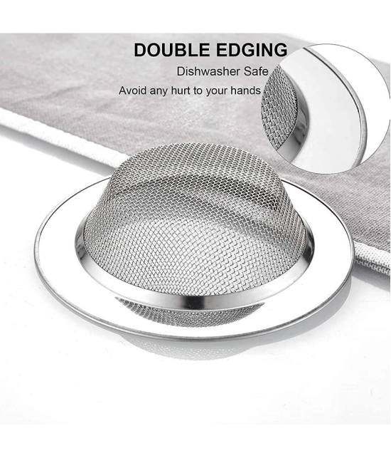 Strainers & Sieves sink jali Kitchen Sink, Basin, Bathroom Sink, Floor Stainless Steel Push Down Strainer (9 cm Set of 2)