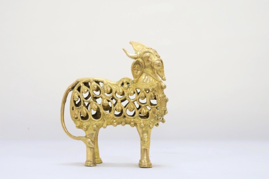 SARAS Aajeevika | Nandi Brass Idol | SHG Product | Uttar Pradesh | Devotional | Traditional | Auspicious