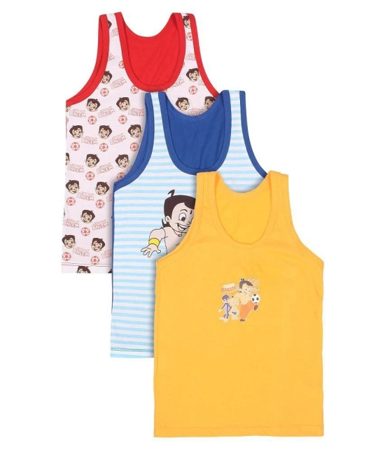 Bodycare Boys Multicolour Chhota Bheem Vest pack of 3 - None