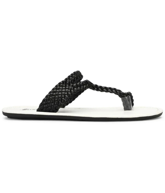 Buxton Black Mens Thong Flip Flop - None