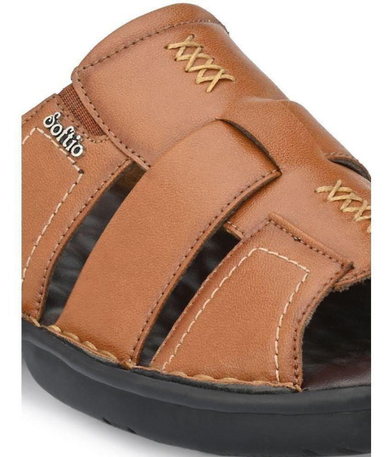 softio - Tan Mens Sandals - None