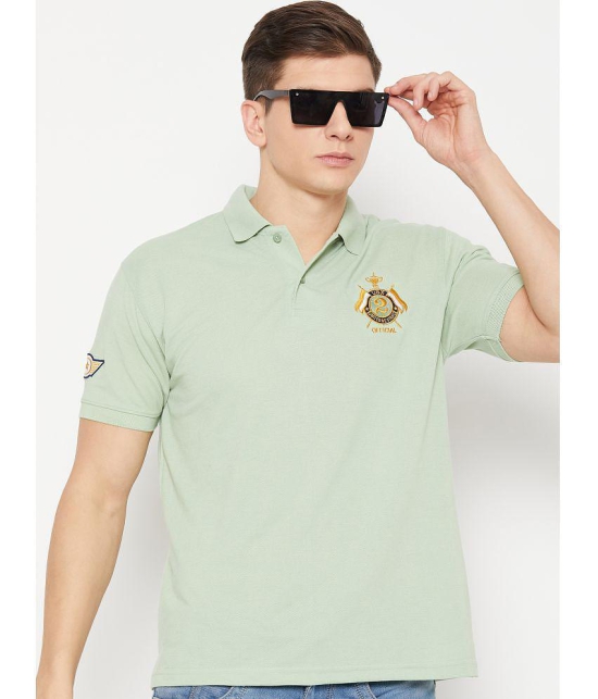 UBX Cotton Blend Regular Fit Solid Half Sleeves Mens Polo T Shirt - Mint Green ( Pack of 1 ) - None