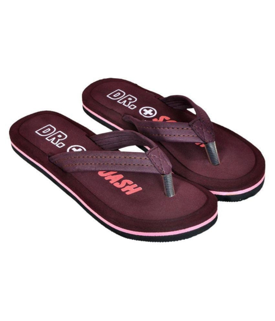 Squash - Maroon Women''s Thong Flip Flop - None