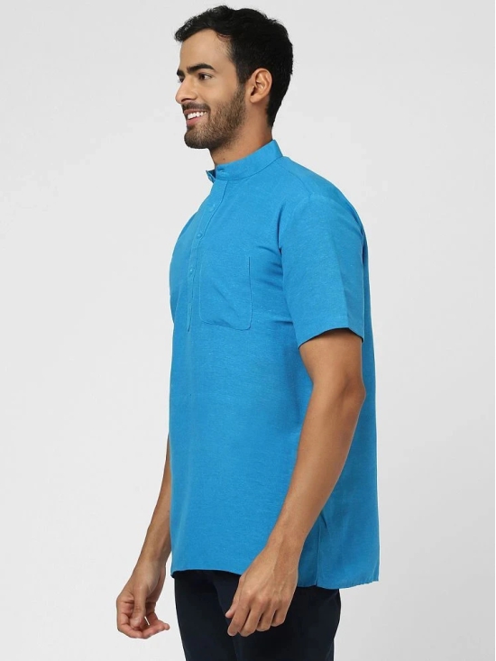 DESHBANDHU DBK - Blue Cotton Mens Regular Kurta ( Pack of 1 ) - None