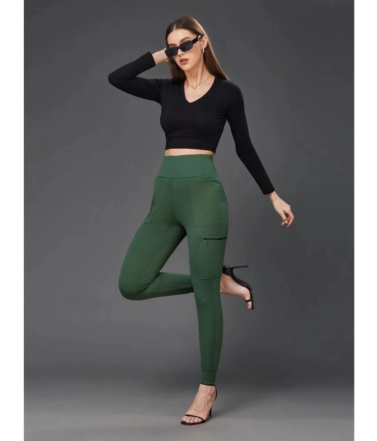 Miss Chase - Polyester Regular Fit Green Womens Jeggings ( Pack of 1 ) - None