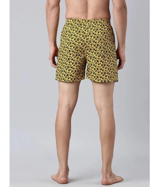 Joven Yellow Cotton Mens Boxer- ( Pack of 2 ) - None