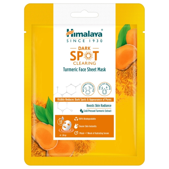 Himalaya Dark Spot Clearing Turmeric Face Sheet Mask 1N 30gm