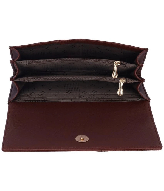 Nicoberry - Maroon Faux Leather Handheld - Maroon