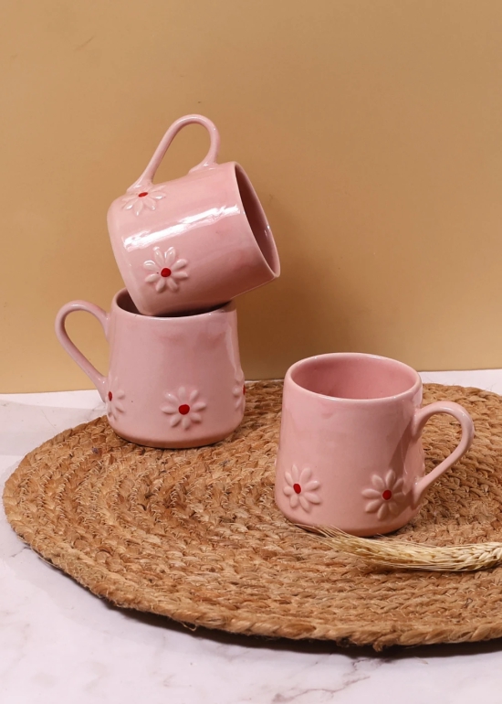 Pink Lily Mug-Set of four