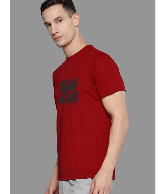 Leotude Polyester Regular Fit Printed Half Sleeves Mens T-Shirt - Red ( Pack of 1 ) - None