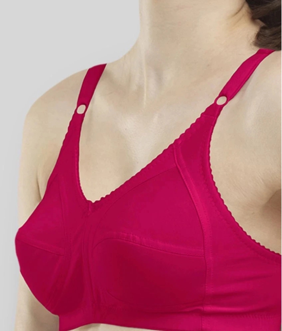 Madam Pack of 1 Cotton Non Padded Womens Minimizer Bra ( Pink ) - 46B