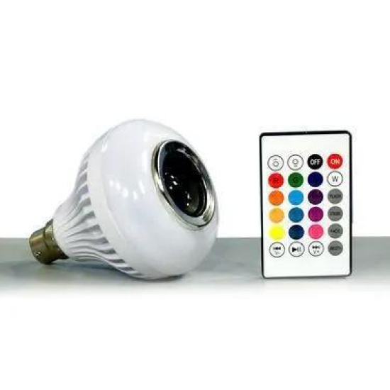 Colour Changing LED Bulb with Bluetooth Speaker & Remote-Free Size