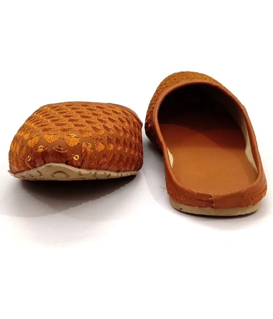 Apratim Tan Ethnic Footwear - None