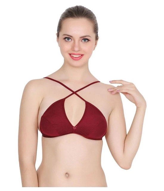 TCG Cotton Convertable Bra - Maroon Single - 34