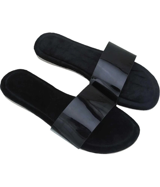 Apratim Black Flats - None